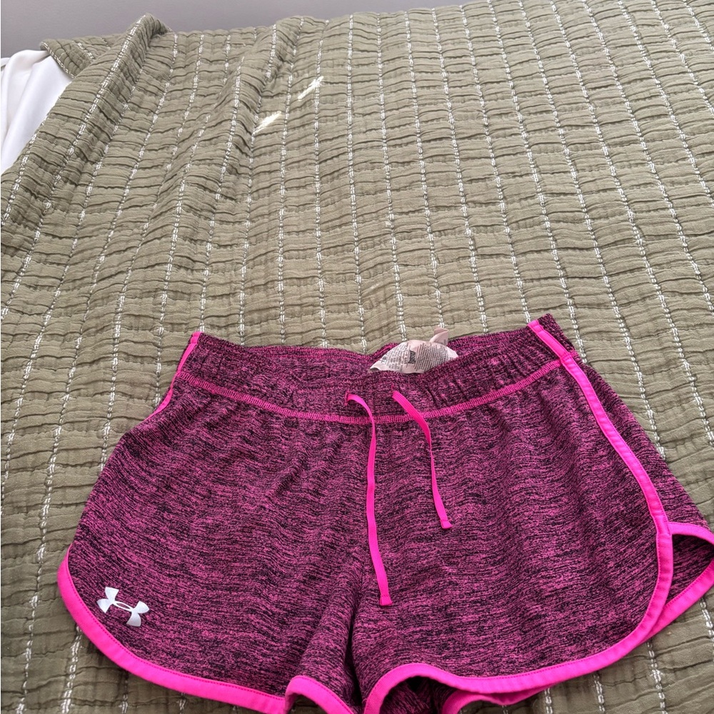 Under Armour Women's Heathered Pink Athletic Shorts